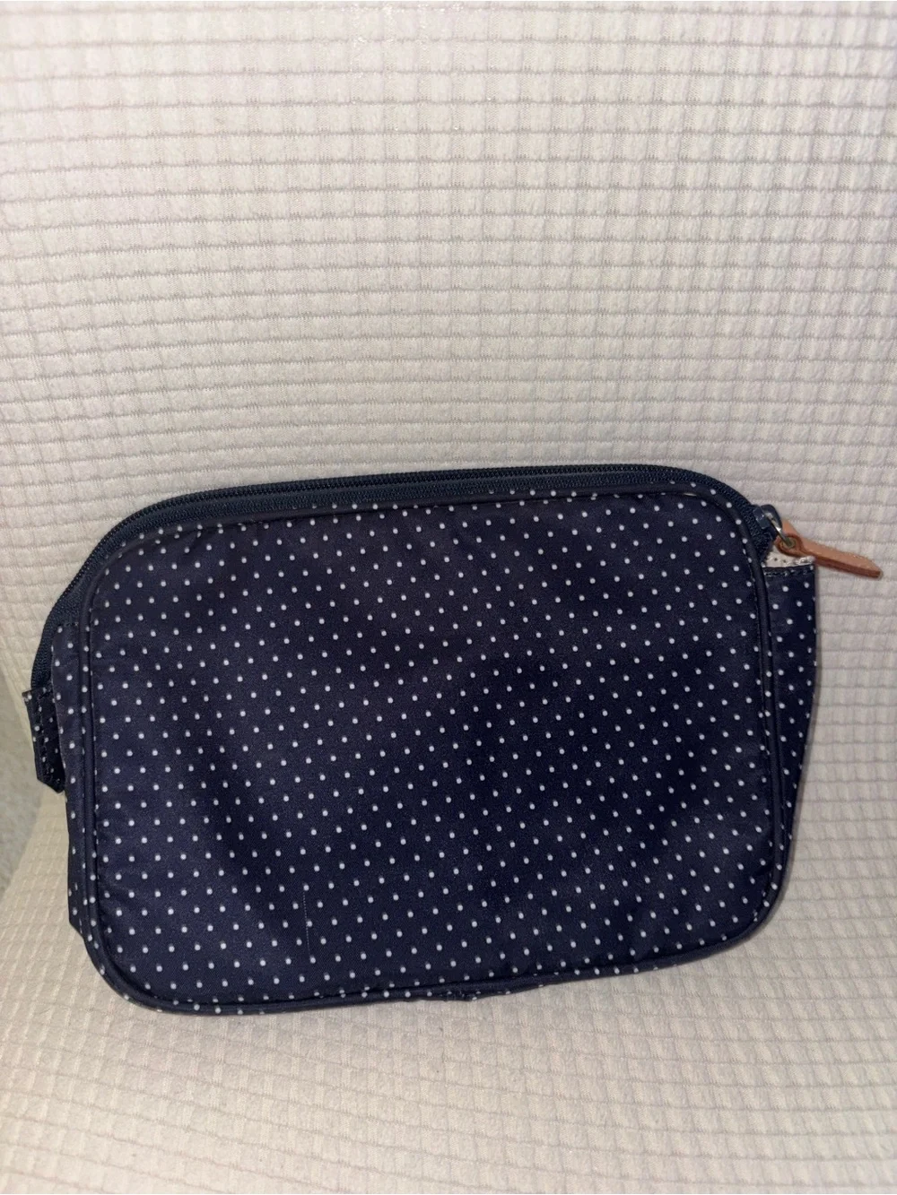 Ralph Lauren Navy with White Dot Cosmetic Case